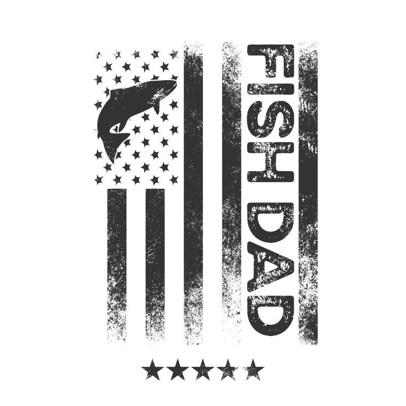 Drapeau américain - Fish Dad