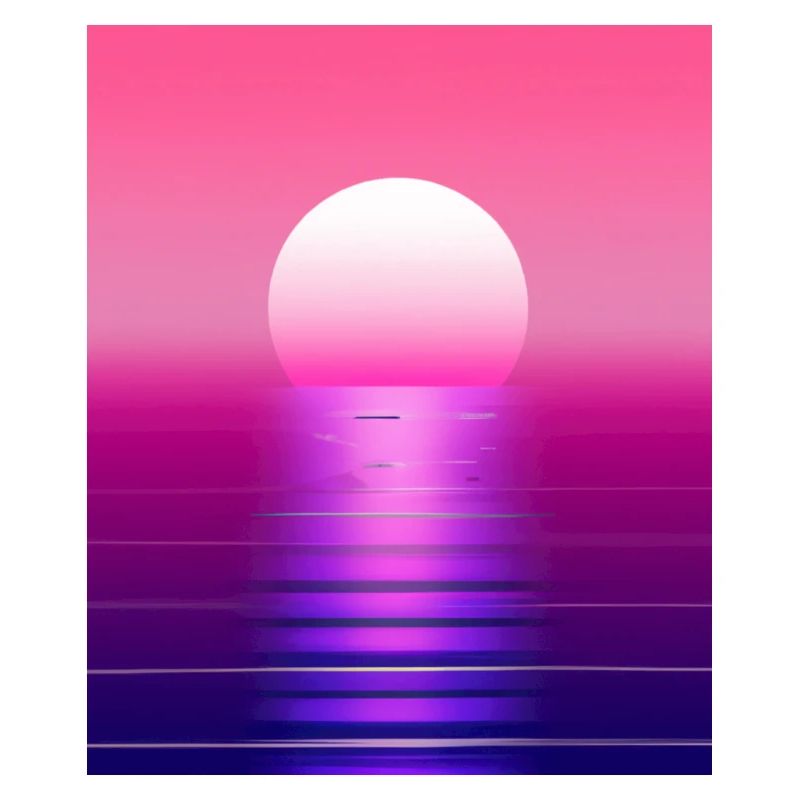 Vaporwave Sun Synthwave Sunset