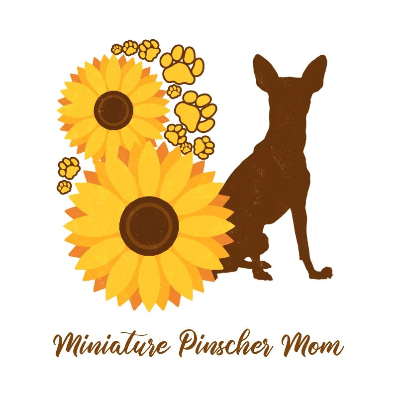 Sonnenblumen-Mutter - Zwergpinscher