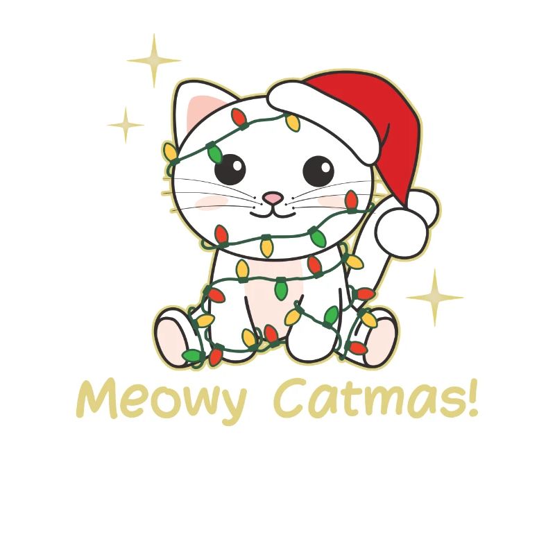 chat animaux de noël mignon chat miaou catmas