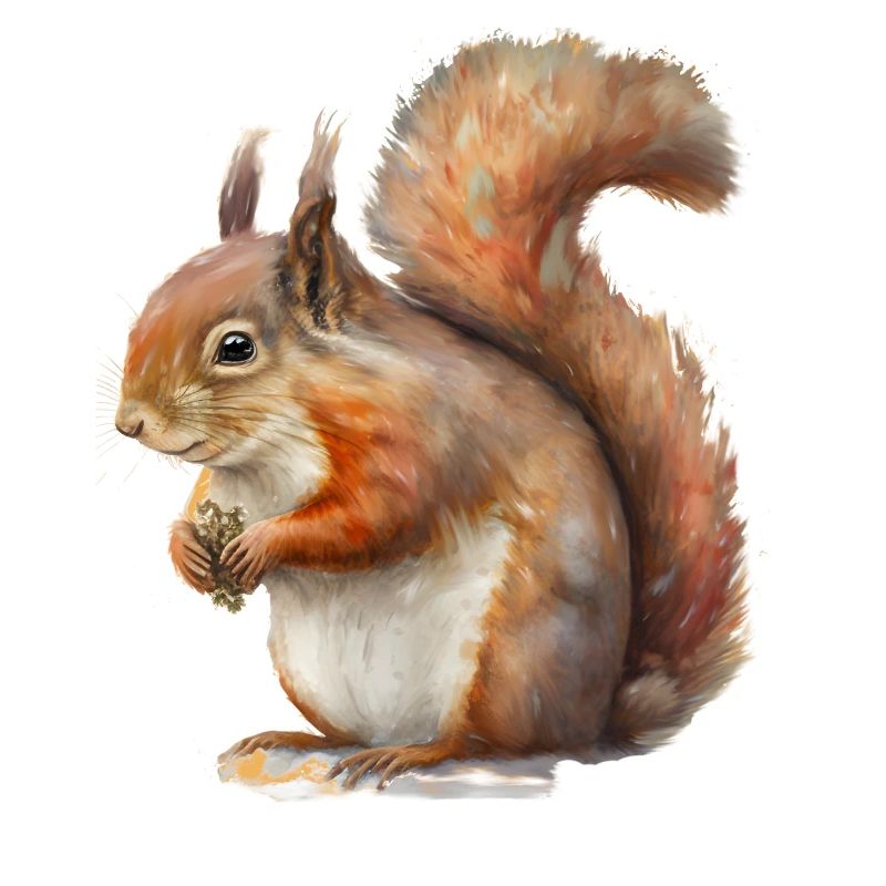 Eich-Hörnchen, lustige Baummaus