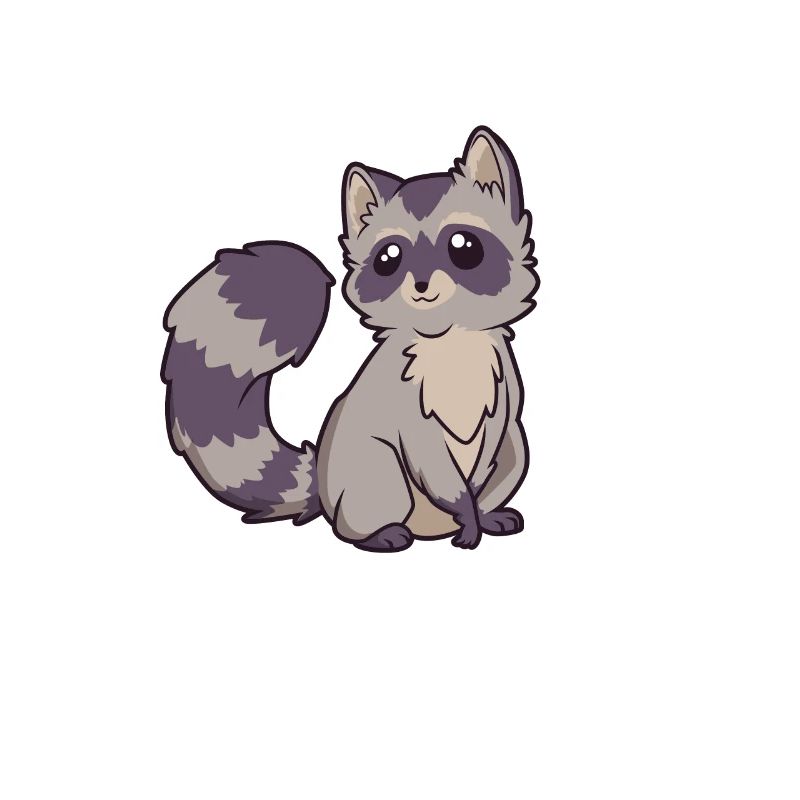 Kawaii Waschbär