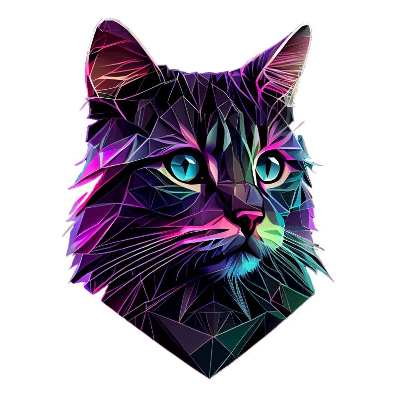 Chaton Chaton Chat Polygone Chat