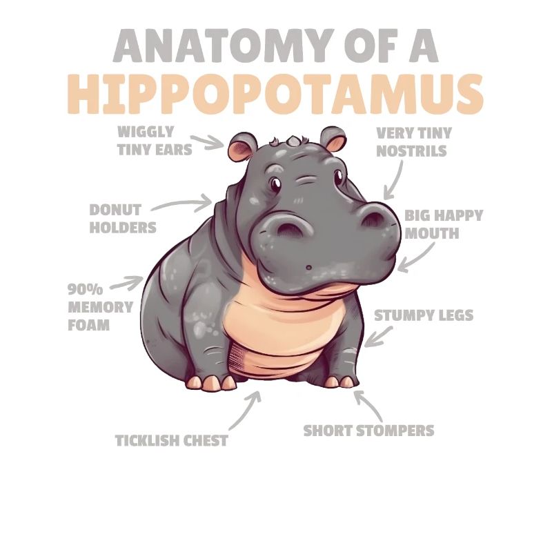 Explication de l’hippopotame doux Anatomie d’un hippopotame