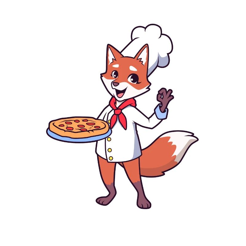 Fuchs ist Pizzabäcker