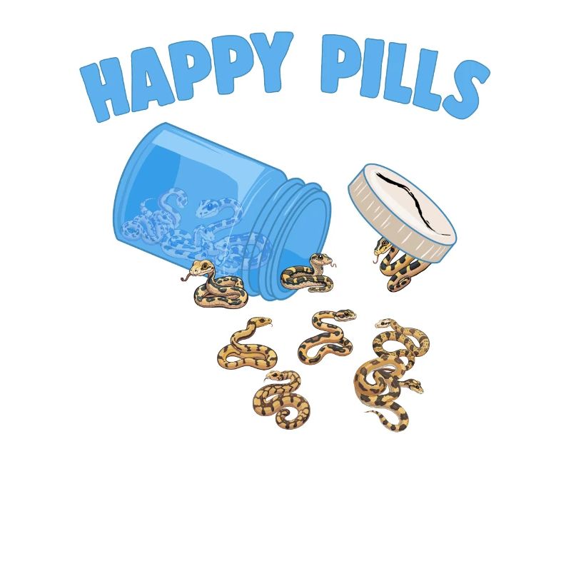 Happy Pills Ball Python Funny Snake Lovers Humor
