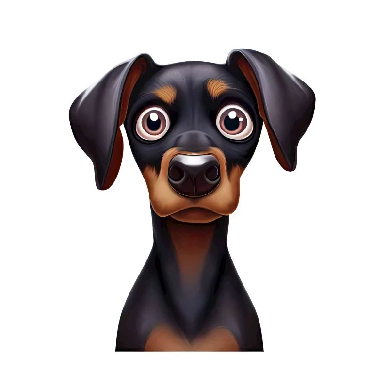 Entzückende Dobermann-Welpengrafik