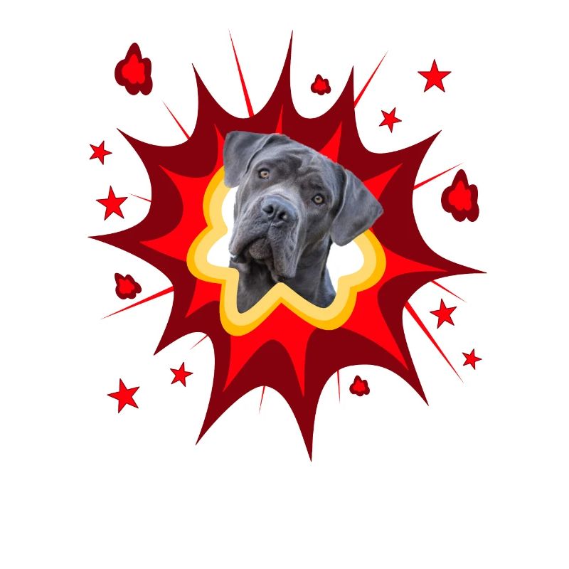 Conception de chien de bande dessinée - Pow - Cane Corso