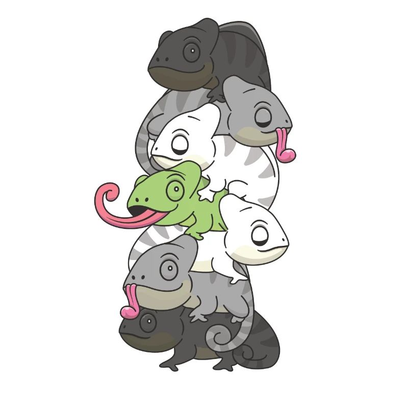 Agender Flag Pride LGBTQ Mignon Caméléon Stack