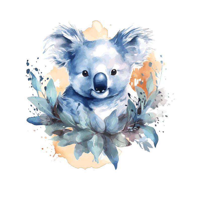 Entzückende Aquarell-koala-kunst