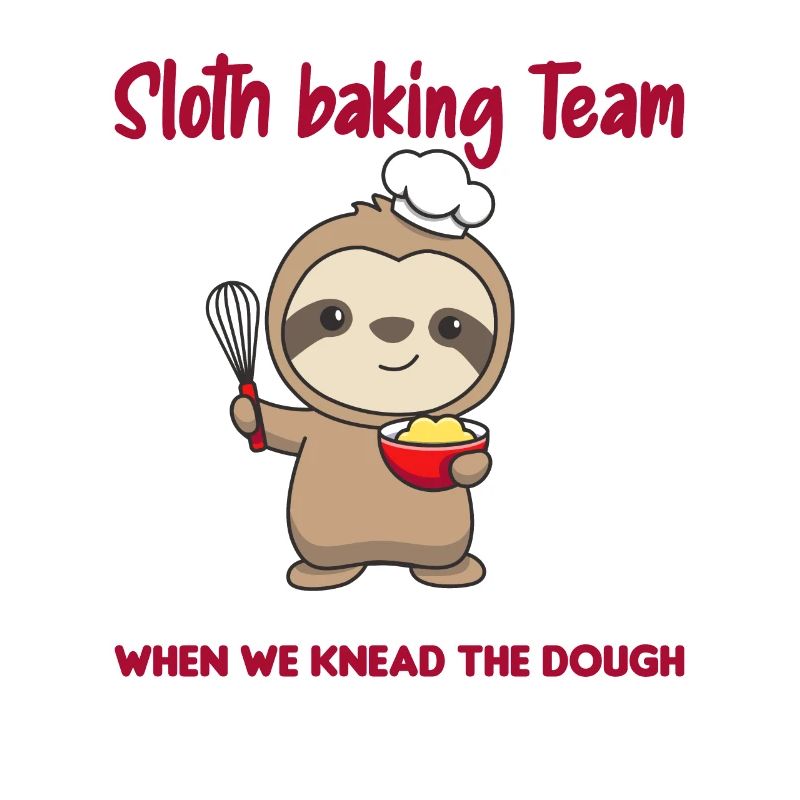 Sloth baking team funny sloths bake cakes
