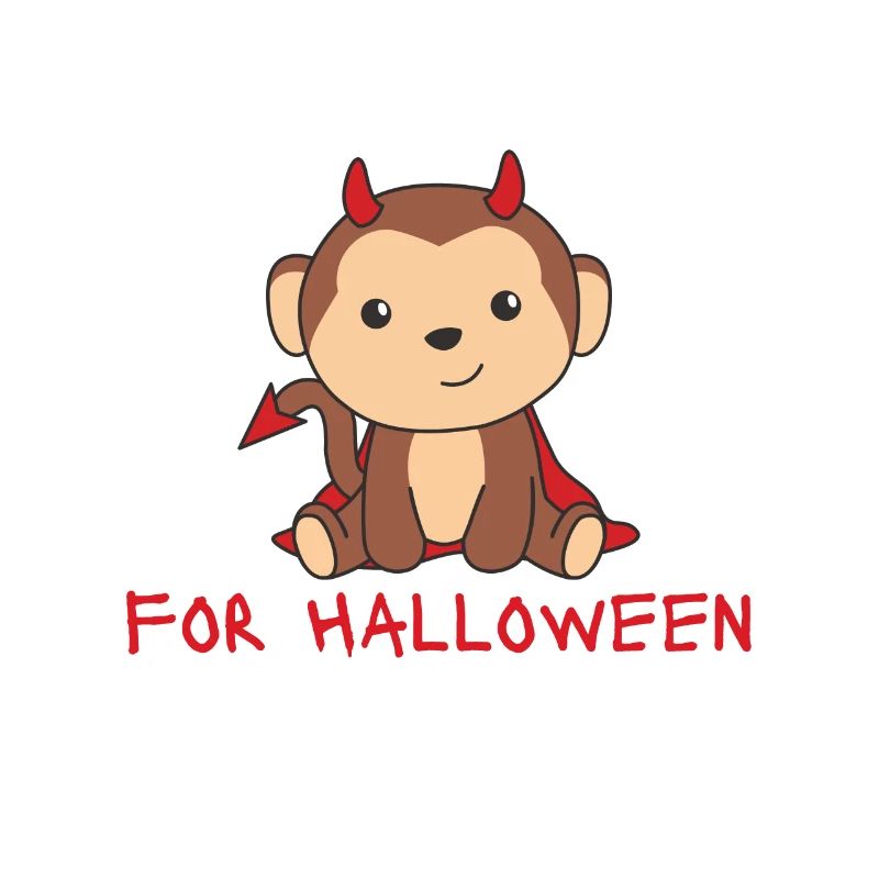 Monkey it's never too early for Halloween devil