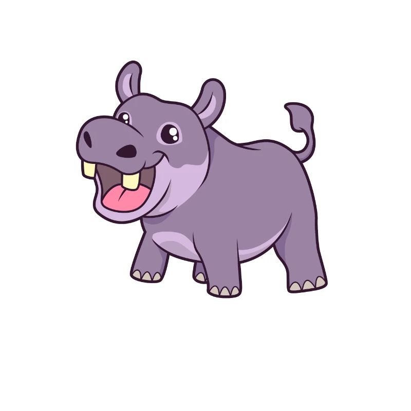 Kawaii Nilpferd