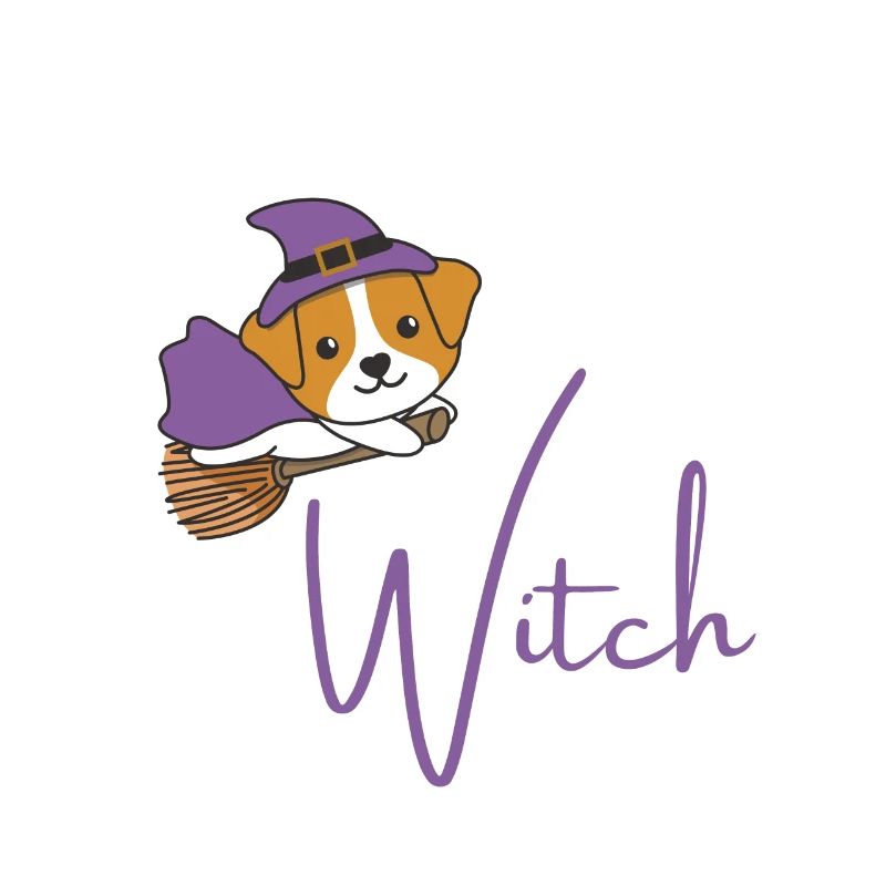 Jack Russell Halloween Witch don't be a basic witch