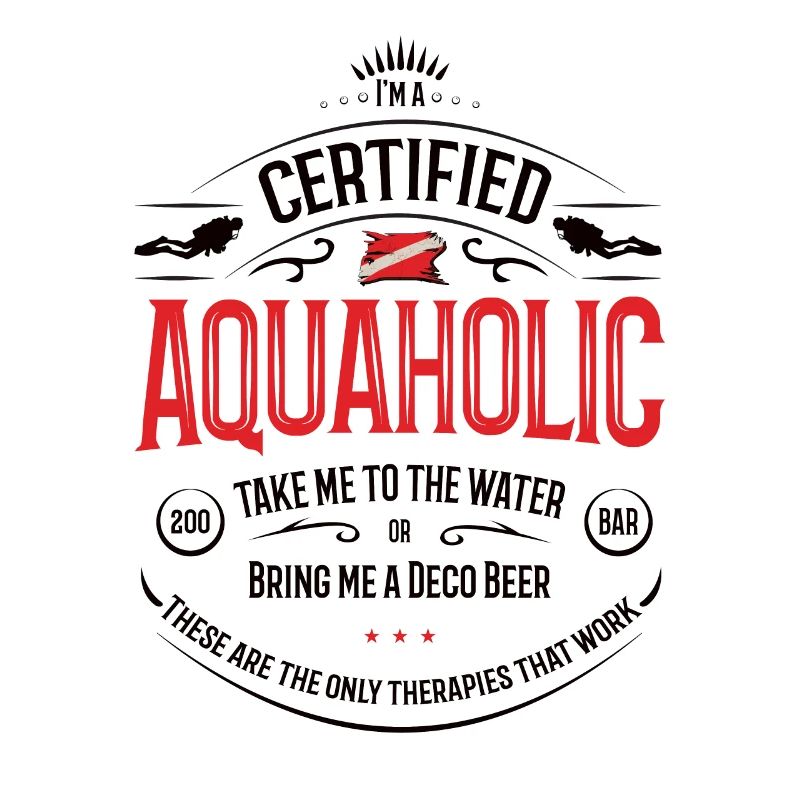 Aquaholic Tauchen Geschenk