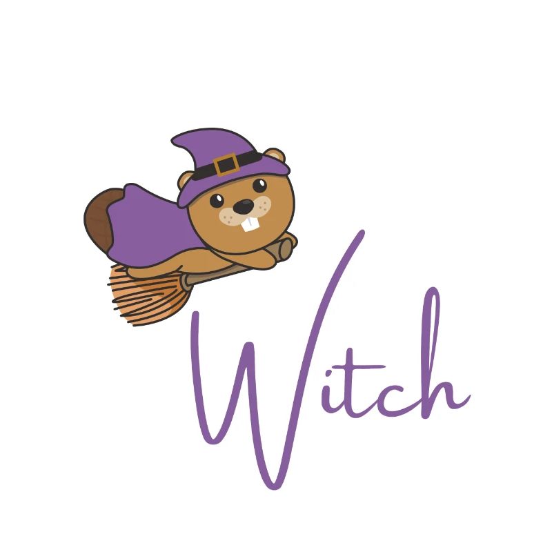 Beaver Halloween Witch Witches don't be a basic witch
