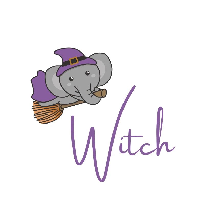 Elefant Halloween Hexe don't be a basic witch