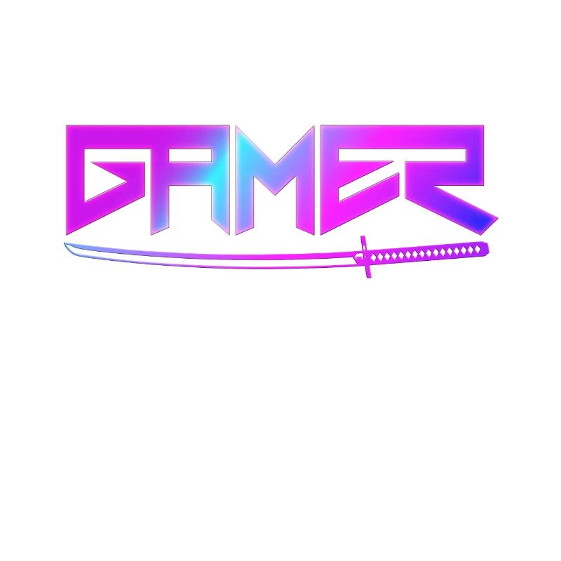 Gamer mit Schwert
