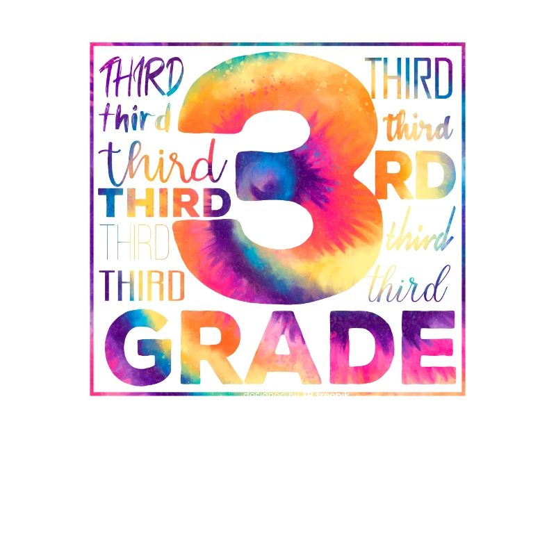 Tie Dye 3rd Grade Third Typography Team Students
