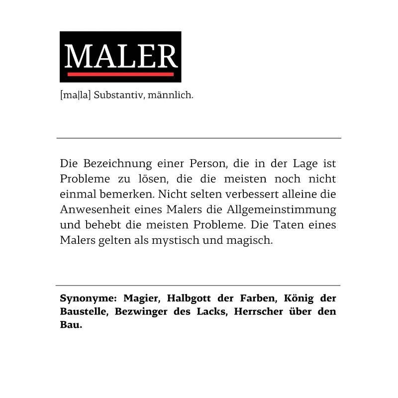 Definition Maler