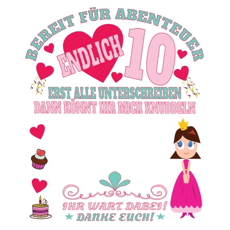 10. Geburtstag Mädchen & Junge Gästebuch