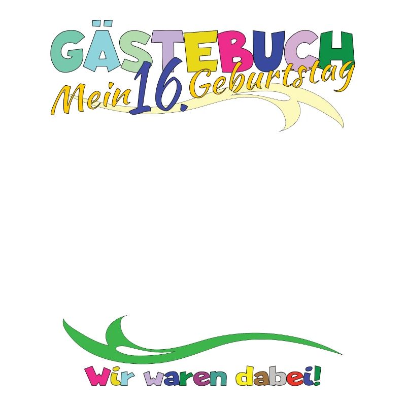 16. Geburtstag Mädchen & Junge Gästebuch