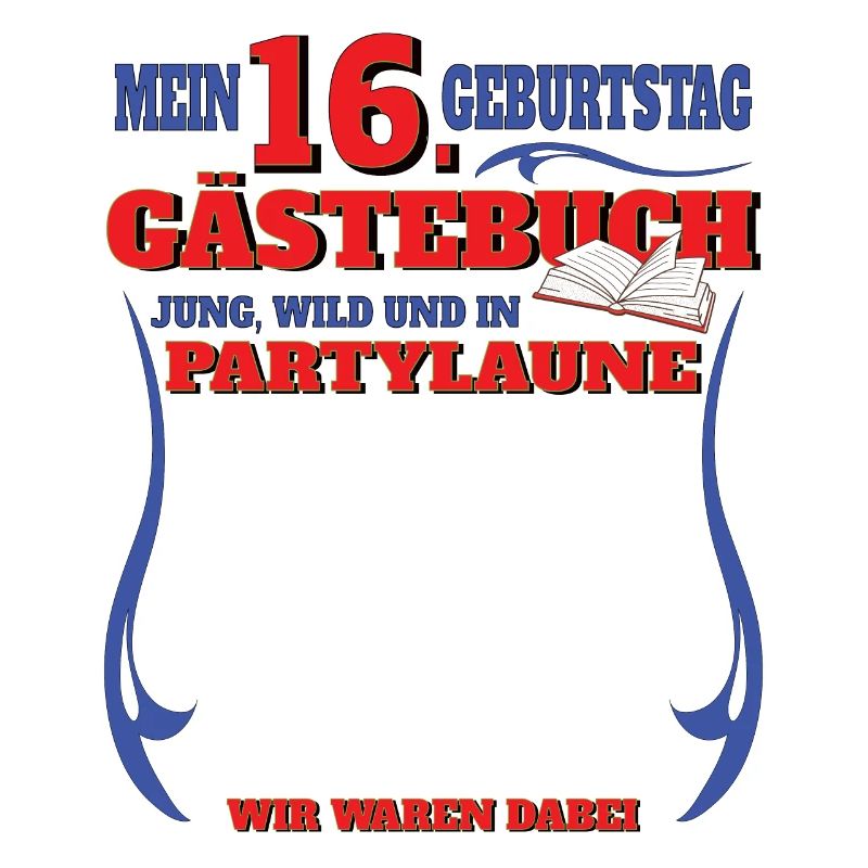 16. Geburtstag Mädchen & Junge Gästebuch
