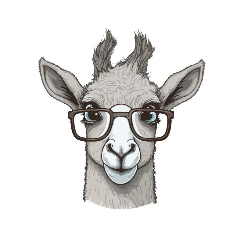 Lama mit Sonnenbrille