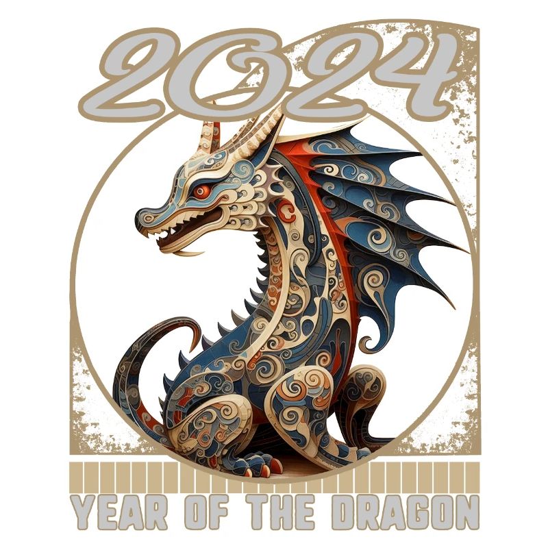 Chinesisches Neujahrs-Drachen-Volkskunst gemustert