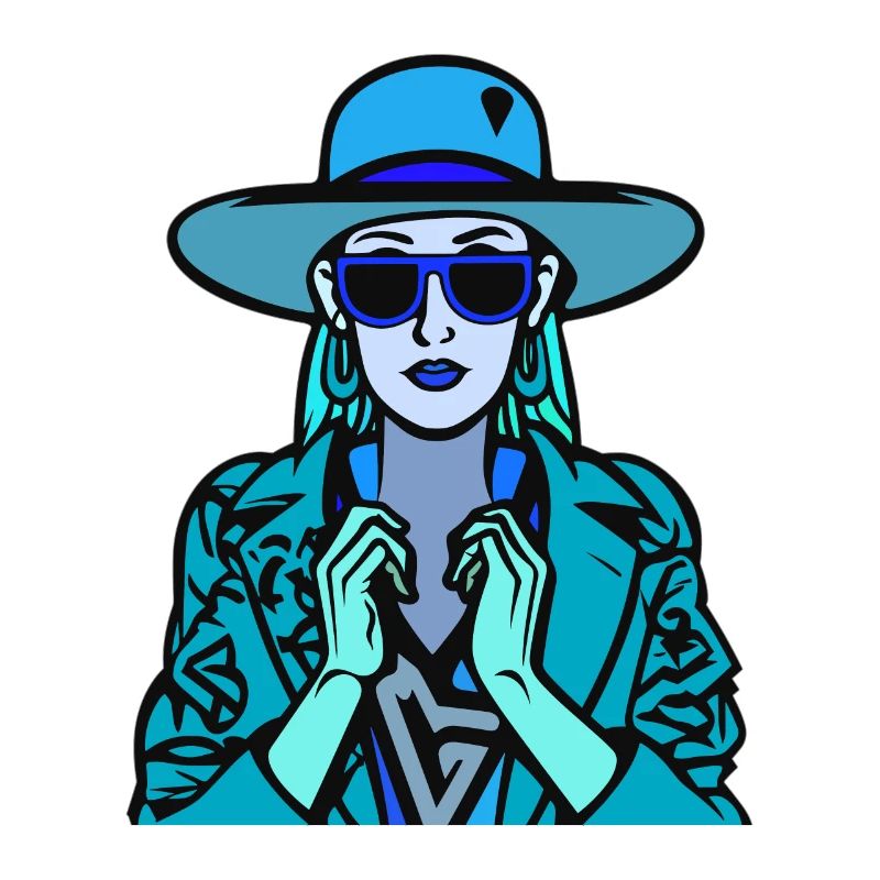 Frau blau