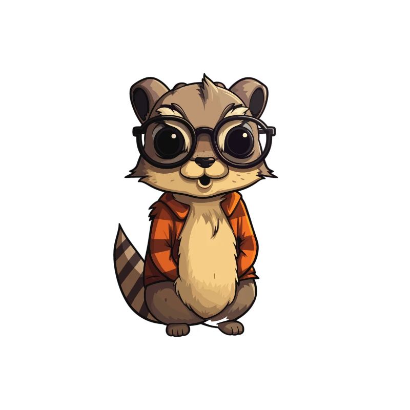 Nerdhörnchen Junge Jungen Erdhörnchen Nerdy Nerd