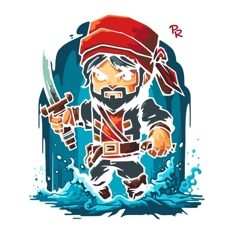 Kleiner niedlicher Pixel-Pirat