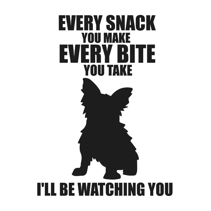 Yorkie chaque collation que vous préparez, chaque bouchée que vous prenez