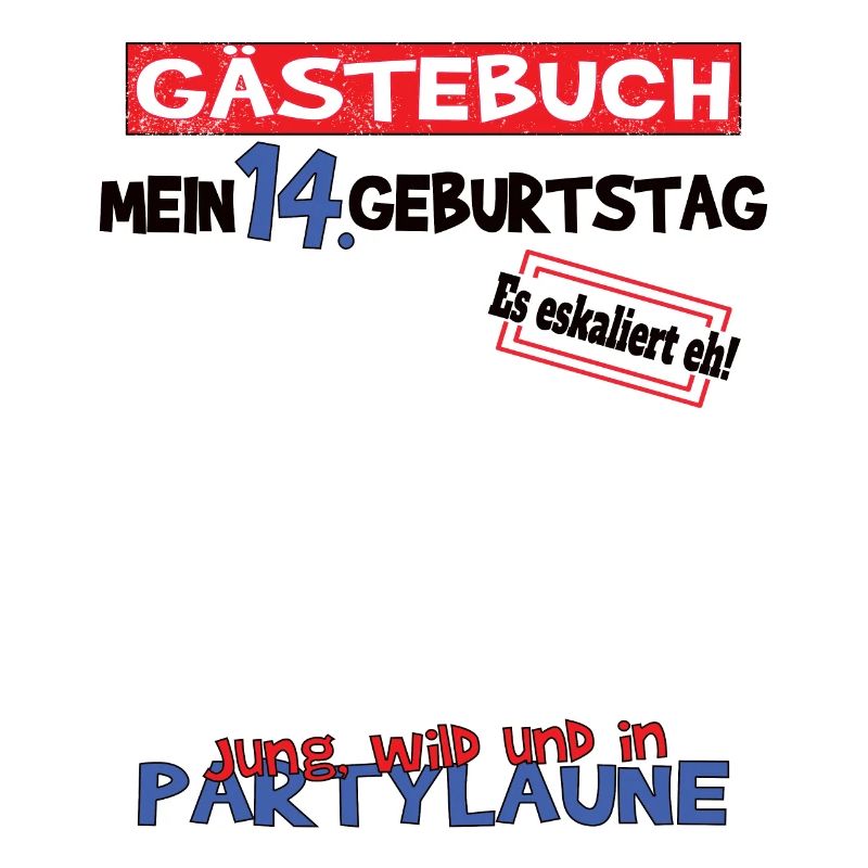 14. Geburtstag Mädchen & Junge Gästebuch