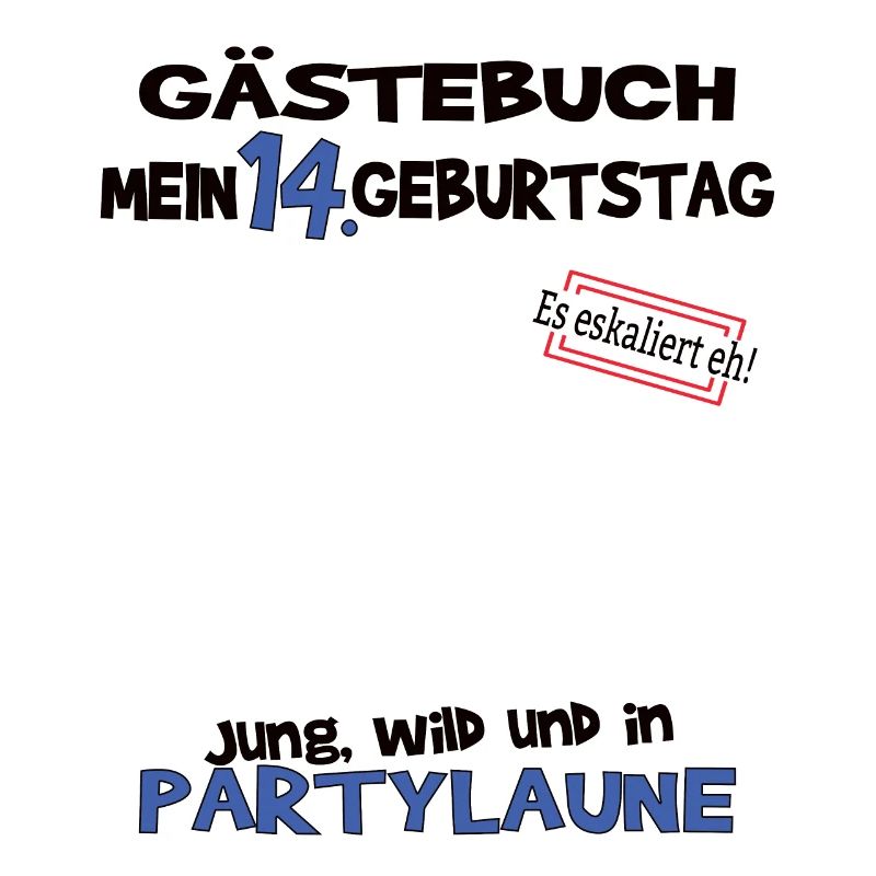 14. Geburtstag Mädchen & Junge Gästebuch
