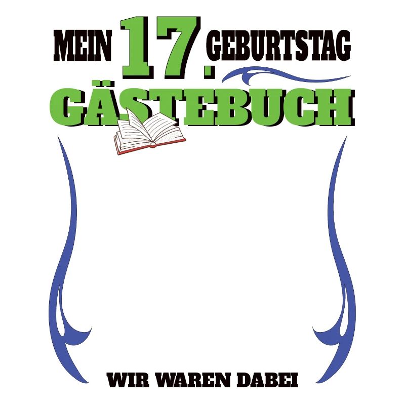 17. Geburtstag Mädchen & Junge Gästebuch