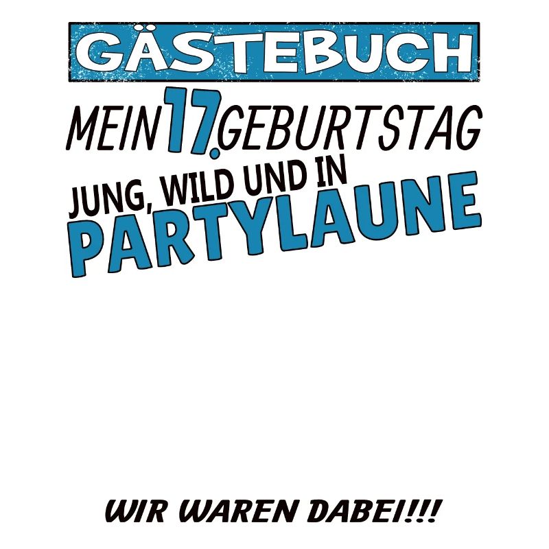 17. Geburtstag Mädchen & Junge Gästebuch