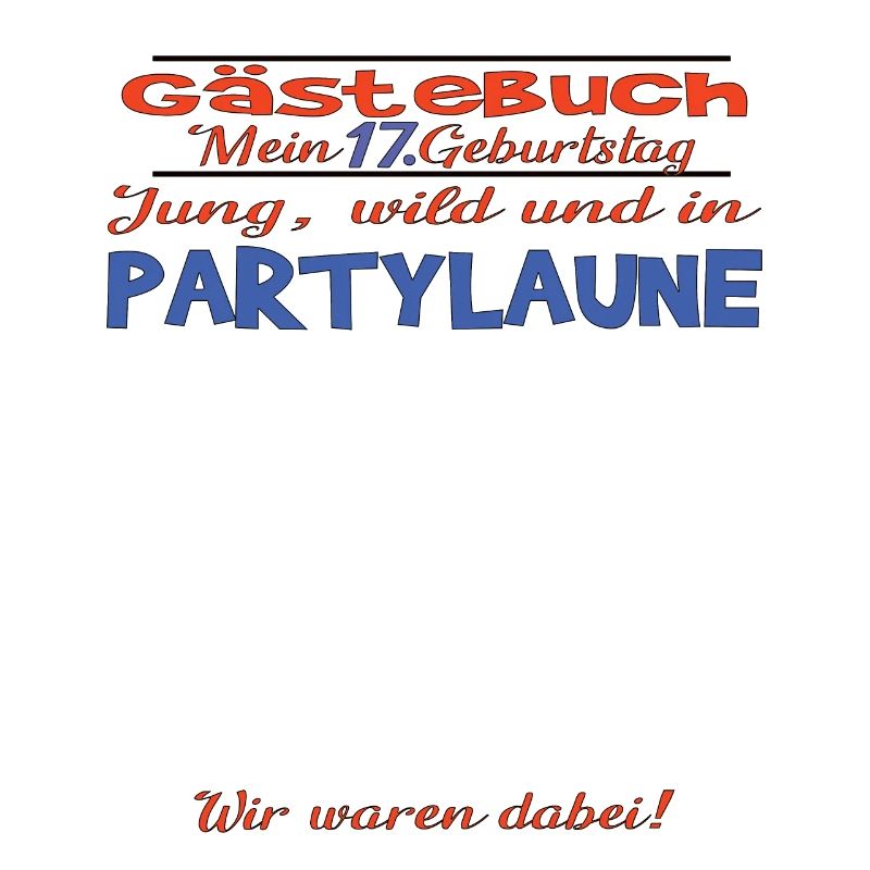 17. Geburtstag Mädchen & Junge Gästebuch