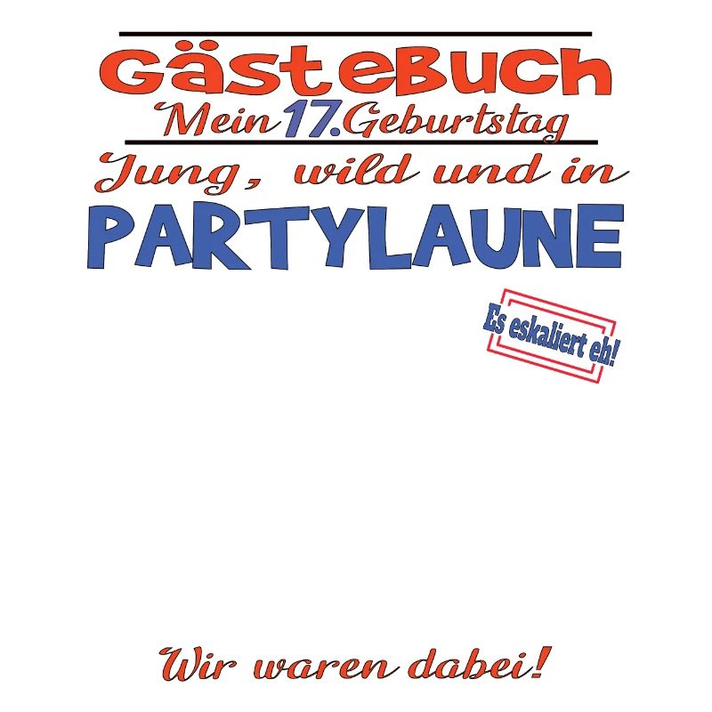 17. Geburtstag Mädchen & Junge Gästebuch