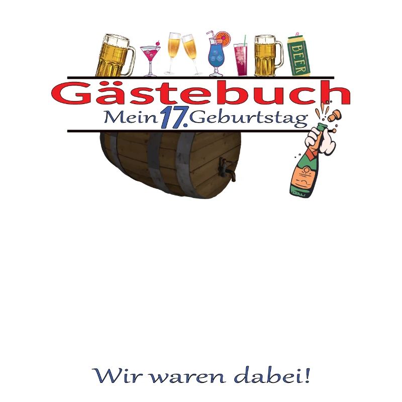 17. Geburtstag Mädchen & Junge Gästebuch