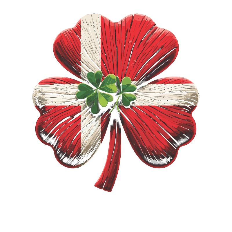 Shamrock Danemark drapeau Saint Patrick St Patricks