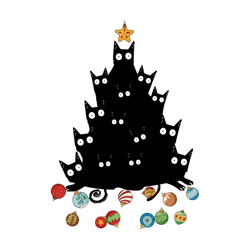 Katzenbaum Weihnachten