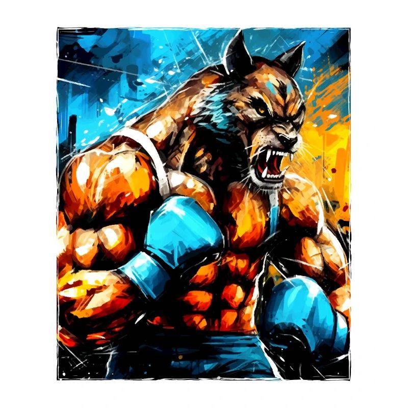 Wolf Boxer Kämpfer