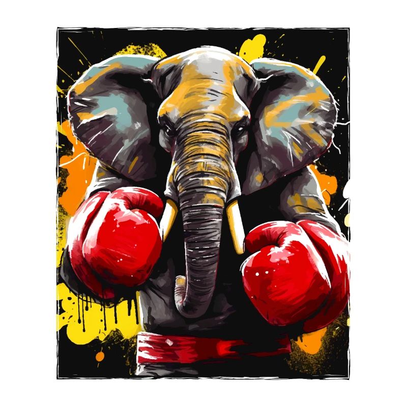 Elefant Boxer Kämpfer