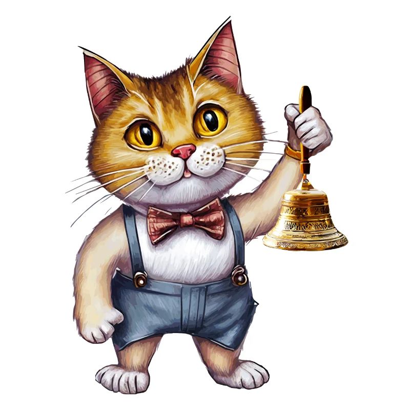 KATZE MIT HANDGLOCKE