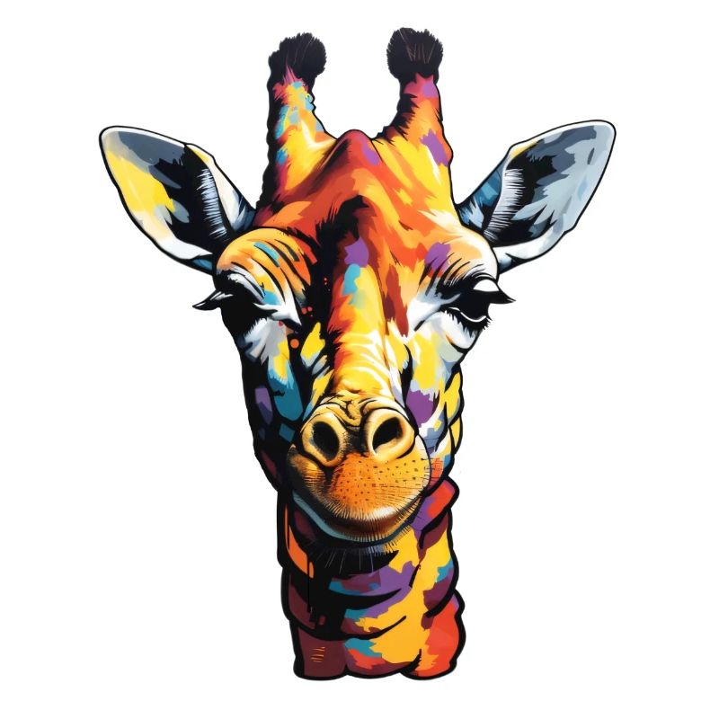 Giraffe head psychedelic