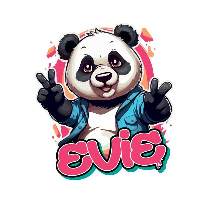 EVIE - Schöner Mädchen Name mit coolem Panda