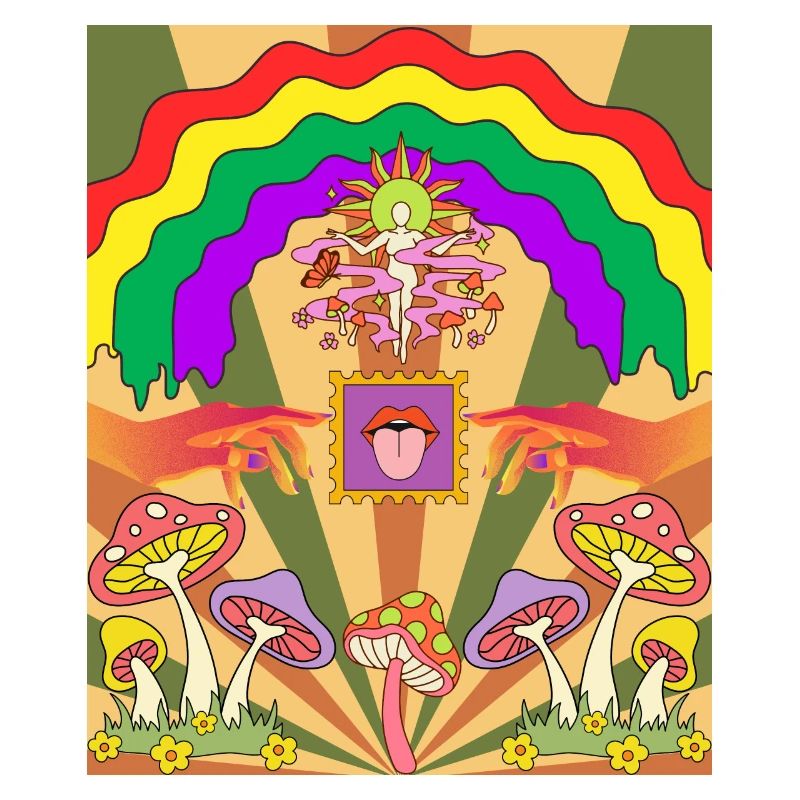 Kreatives Psychedelic Design