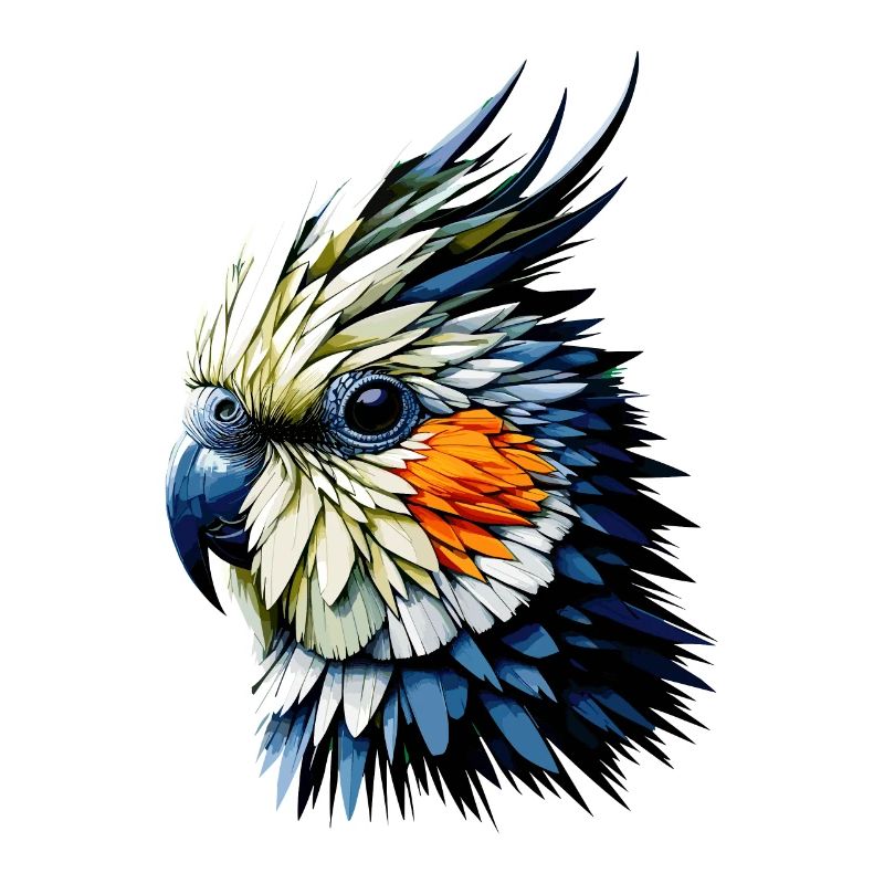 Polygon Art Calopsitte Observation des oiseaux Calopsittes