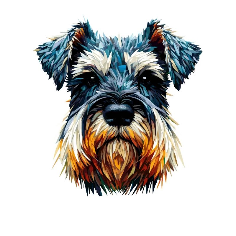 Polygone Art Schnauzer Géant Schnauzers